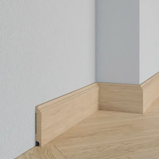 Speciale Aanbieding Curveplint - Eiken - 15 x 70 mm
